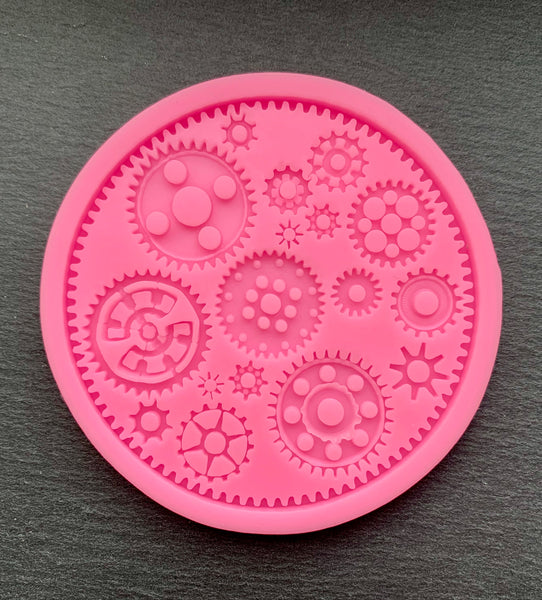 3D Fondantform Zahnrad Zahnräder Rad Getriebe Silikon